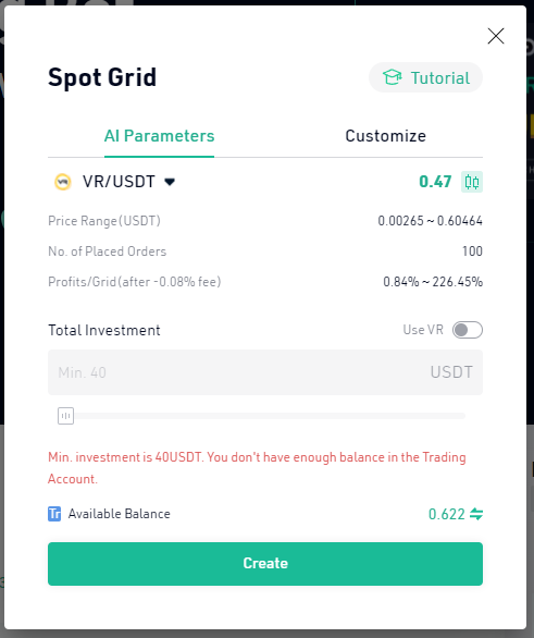 Spot-Trading-Bot starten Schritt 2