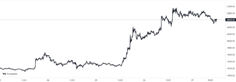 Bitcoin Crypto-Preisdiagramm