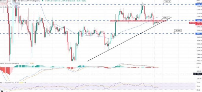 Bitcoin kämpft unter der Widerstandsmarke von 16.900 $ – jetzt verkaufen?