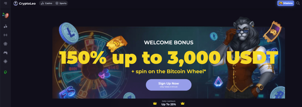 Cryptoleo krypto casino bonus