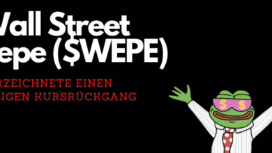 Wall-Street Pepe($WEPE) verzeichnete einen 40%igen Kursrückgang